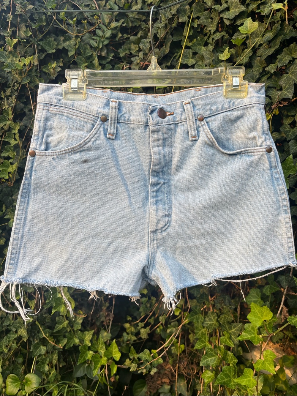 Wrangler Light Blue Denim High-Waist Women's Shorts